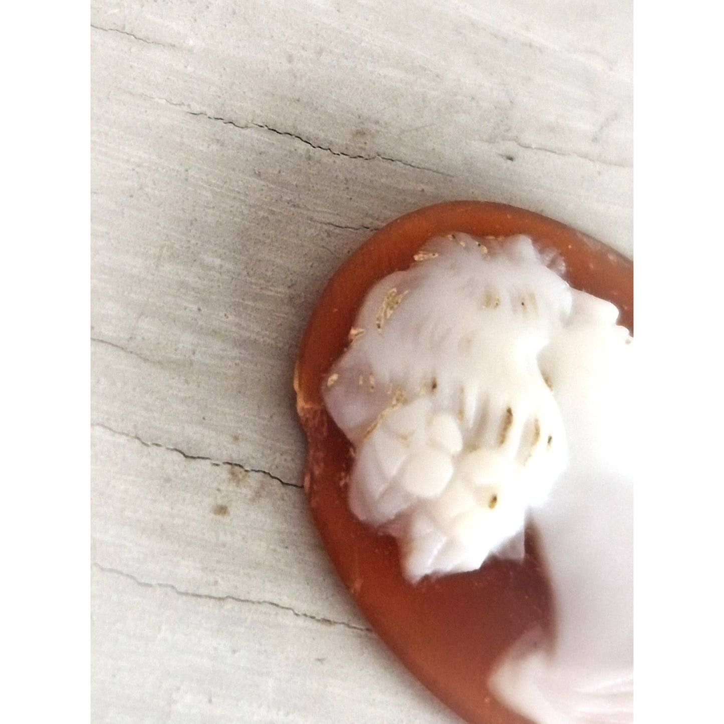 Antique Victorian Carved Portrait Cameo Shell