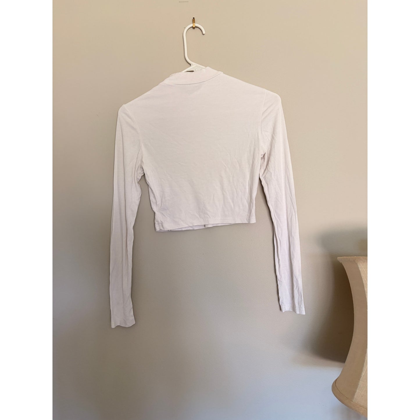 White Long Sleeve Turtle Neck