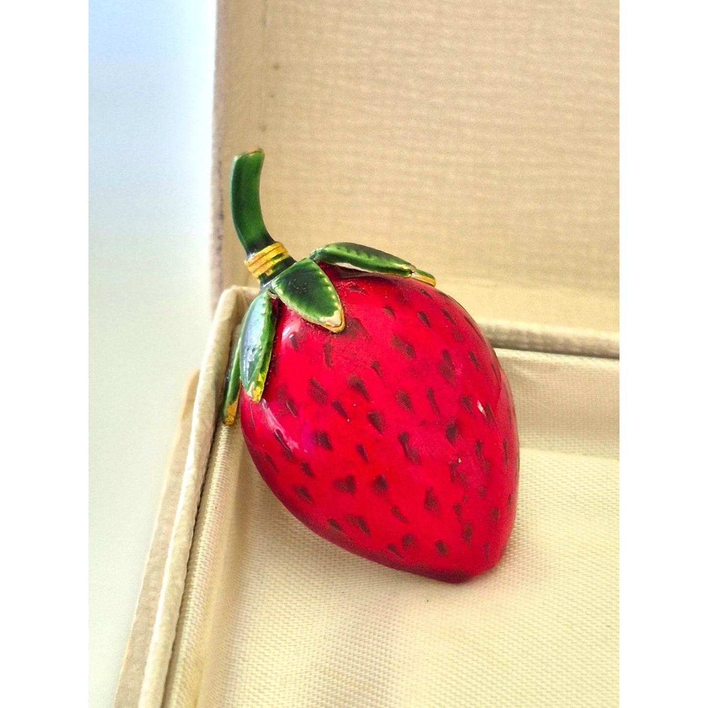 Vintage Original by Robert Strawberry Brooch
