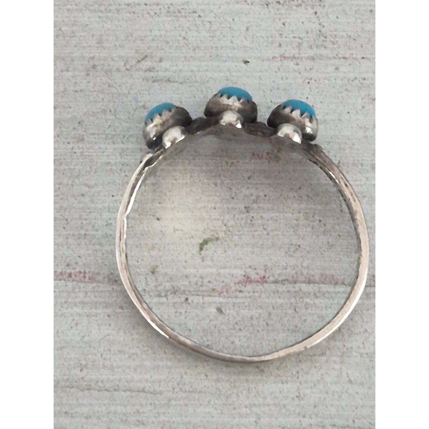 Vintage Bell Trading Post Native American Snake Eye Turquoise Ring Band