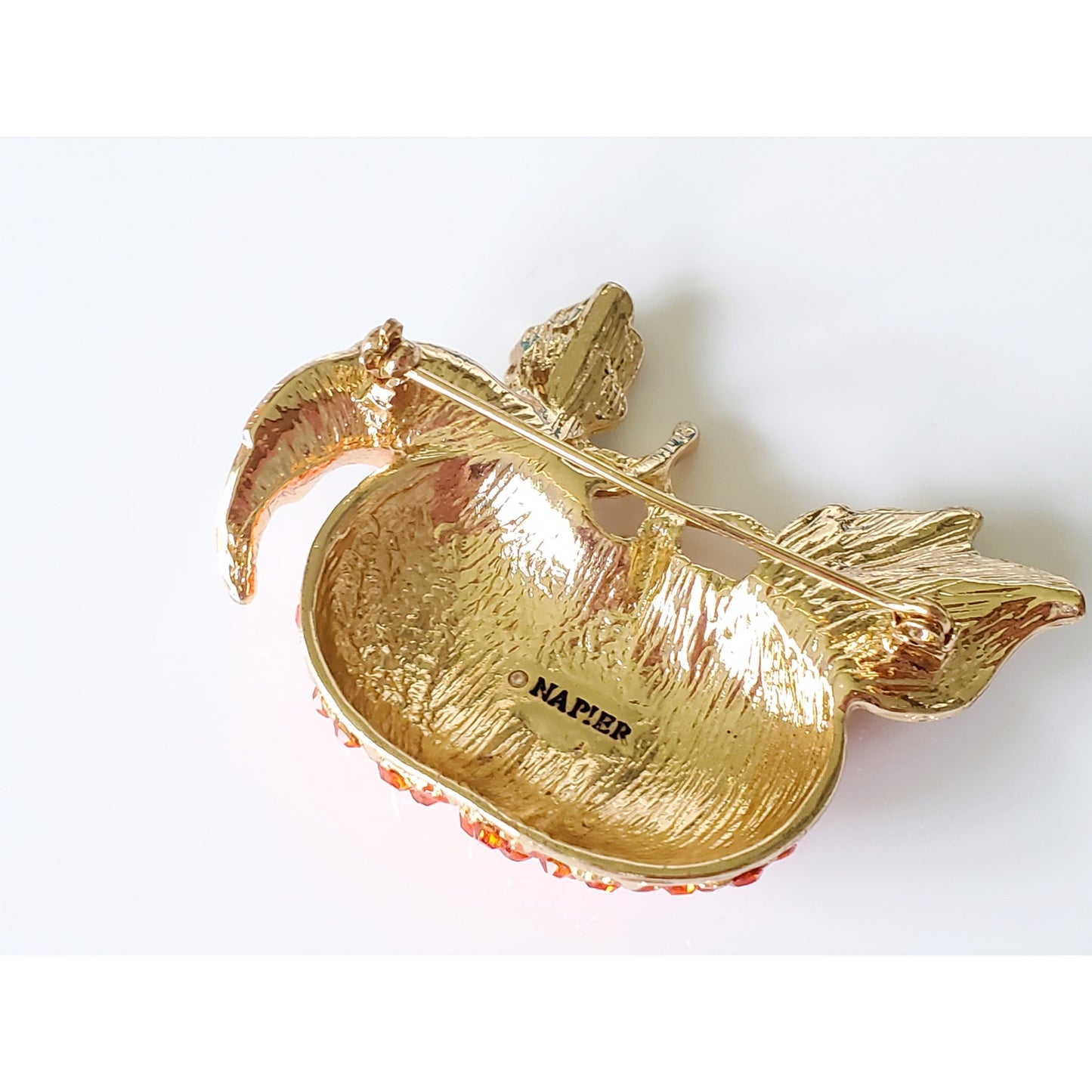 Vintage Napier Rhinestone Autumn Brooch