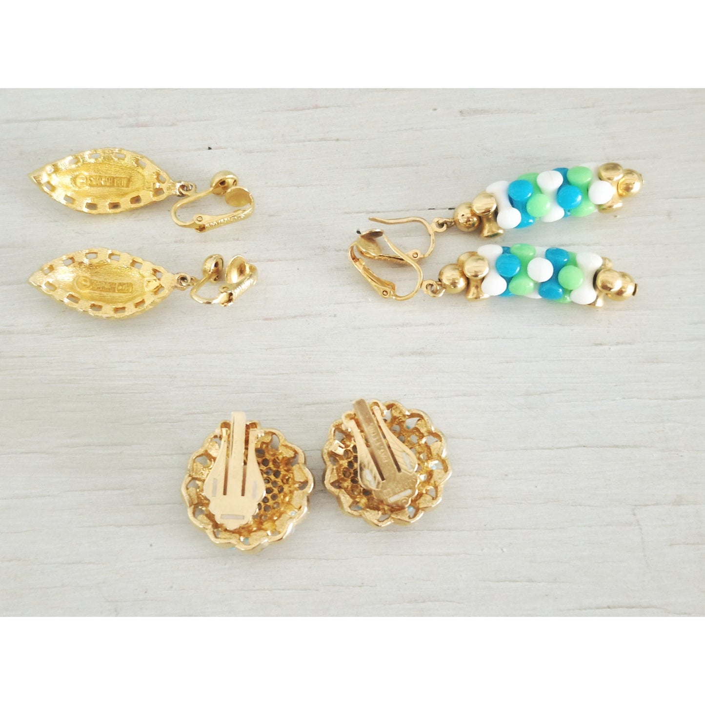 Vintage Lot of Sarah Coventry Clip on Earrings Lot of 3
