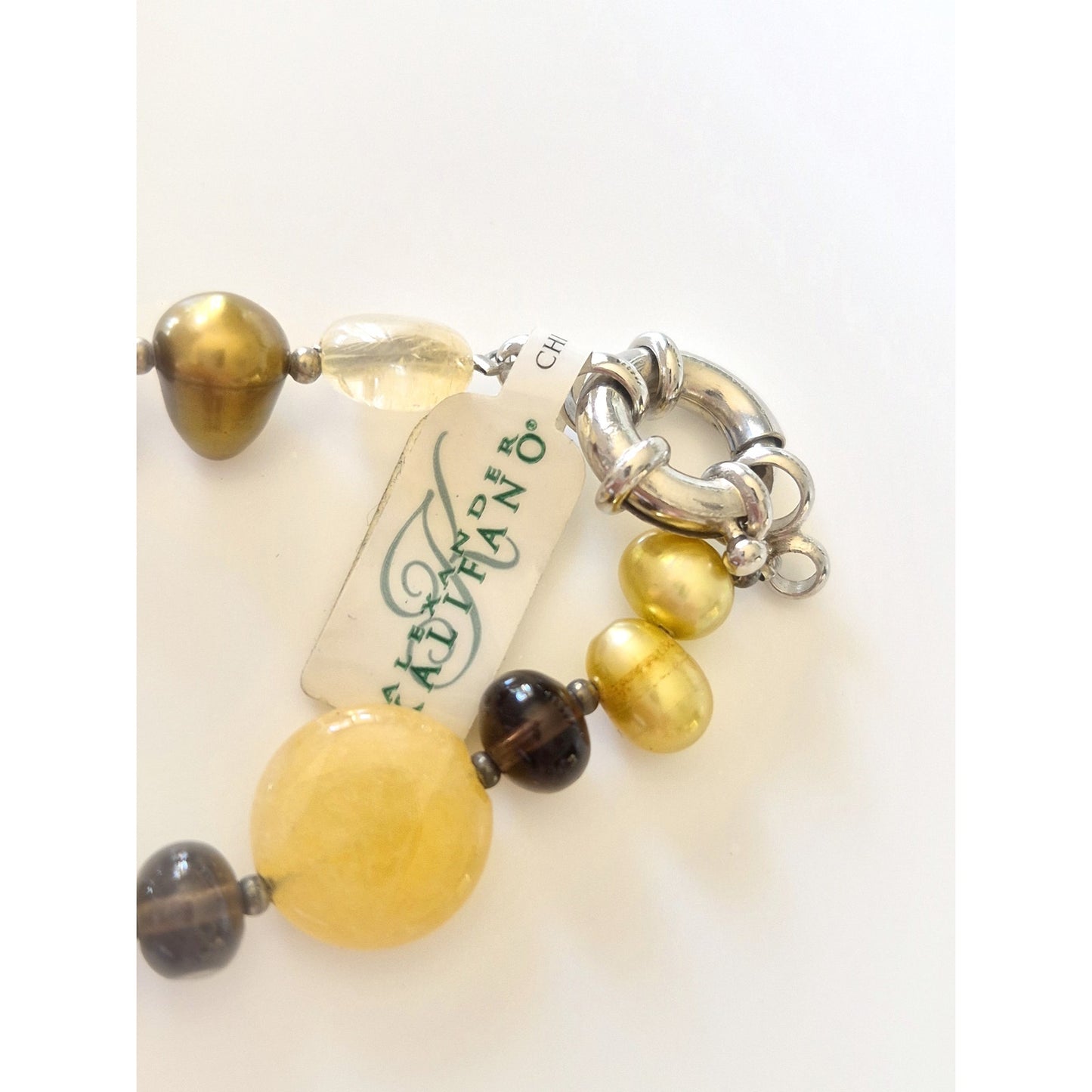 Alexander Kalifano Cultured Pearl Amethyst and Agate Bead Necklace