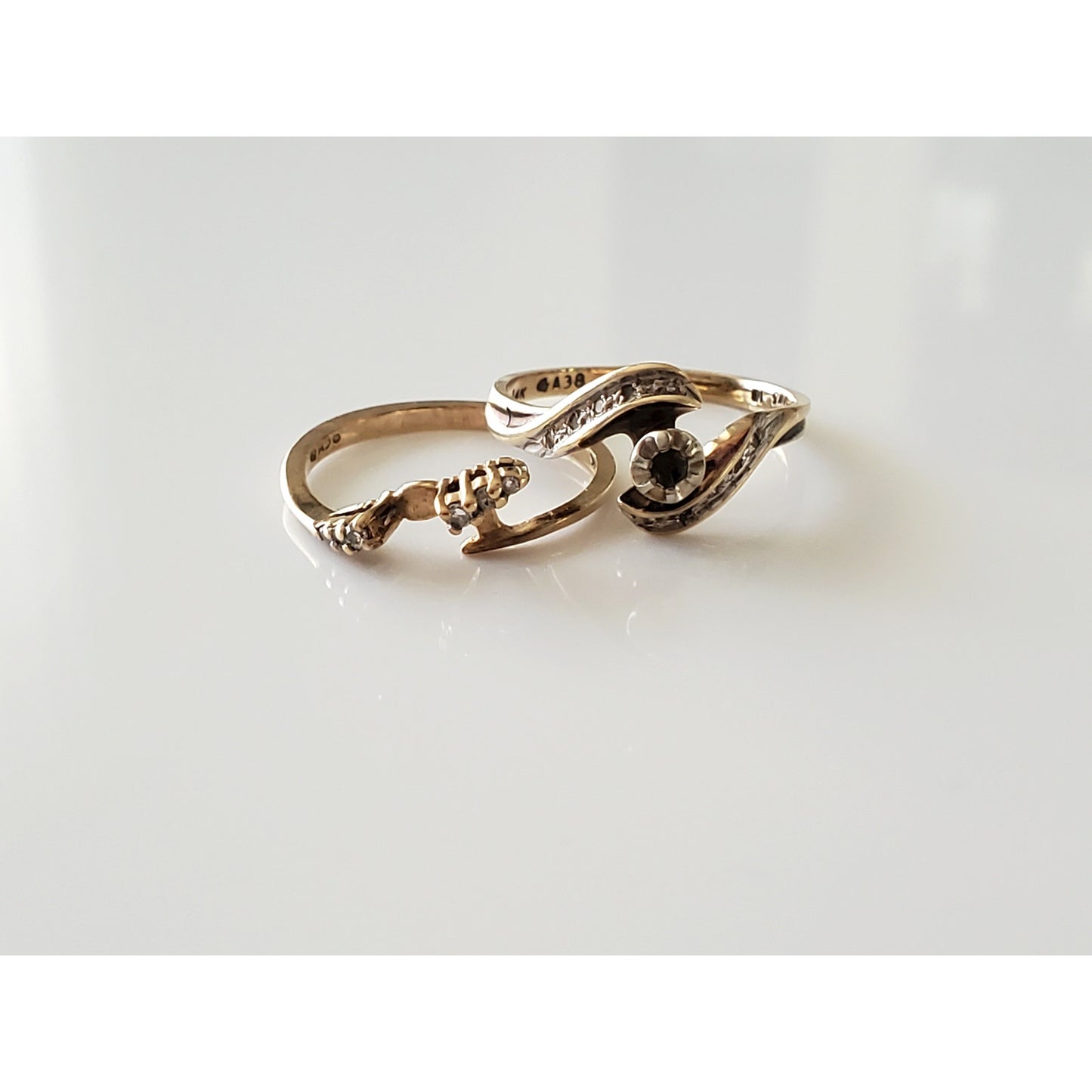 Vintage 1980s Wedding Ring Band Set Project - 3.92g