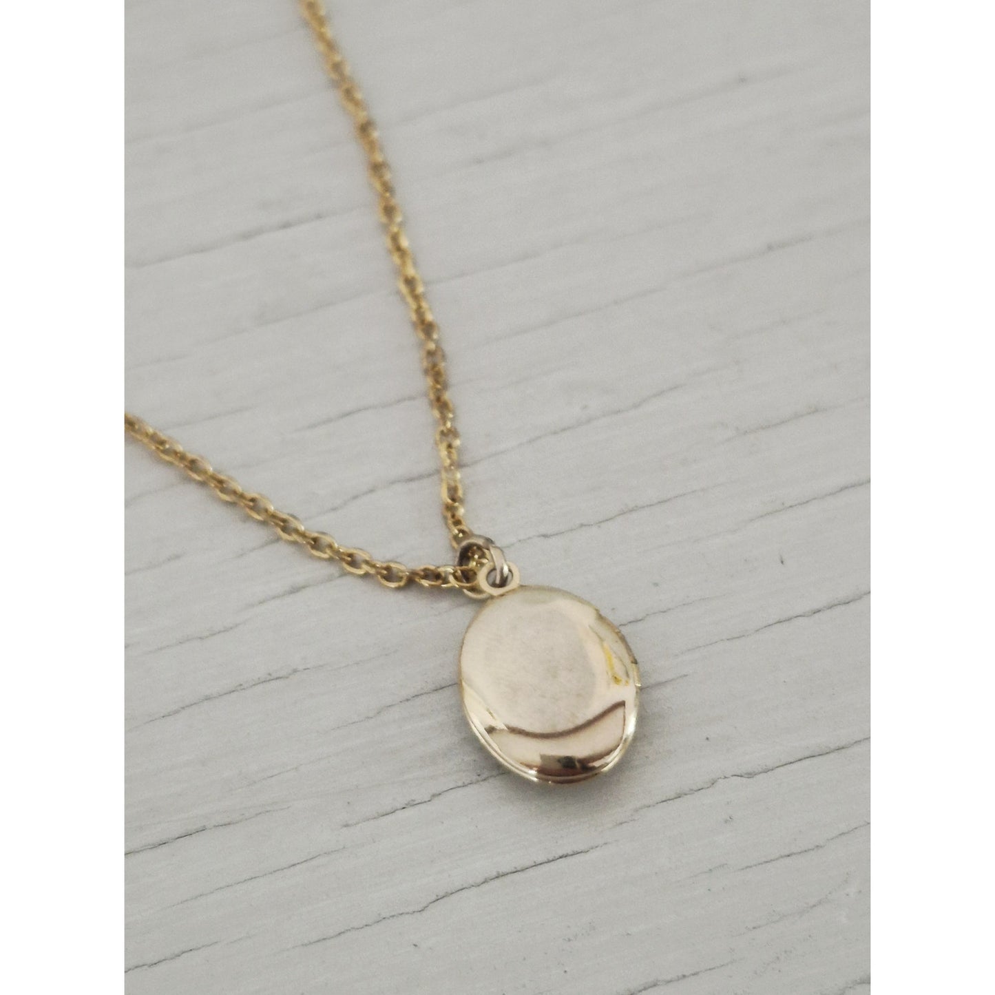 Vintage Small Pink Rose Bud Guilloche Enamel Gold Filled Locket Necklace