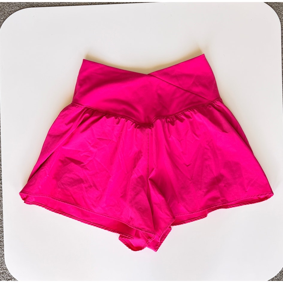 90 Degree Blue and Pink Athletic Shorts