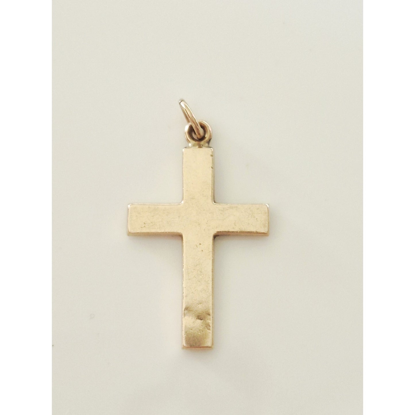 Vintage Gold-fill Floral Etched Cross Pendant