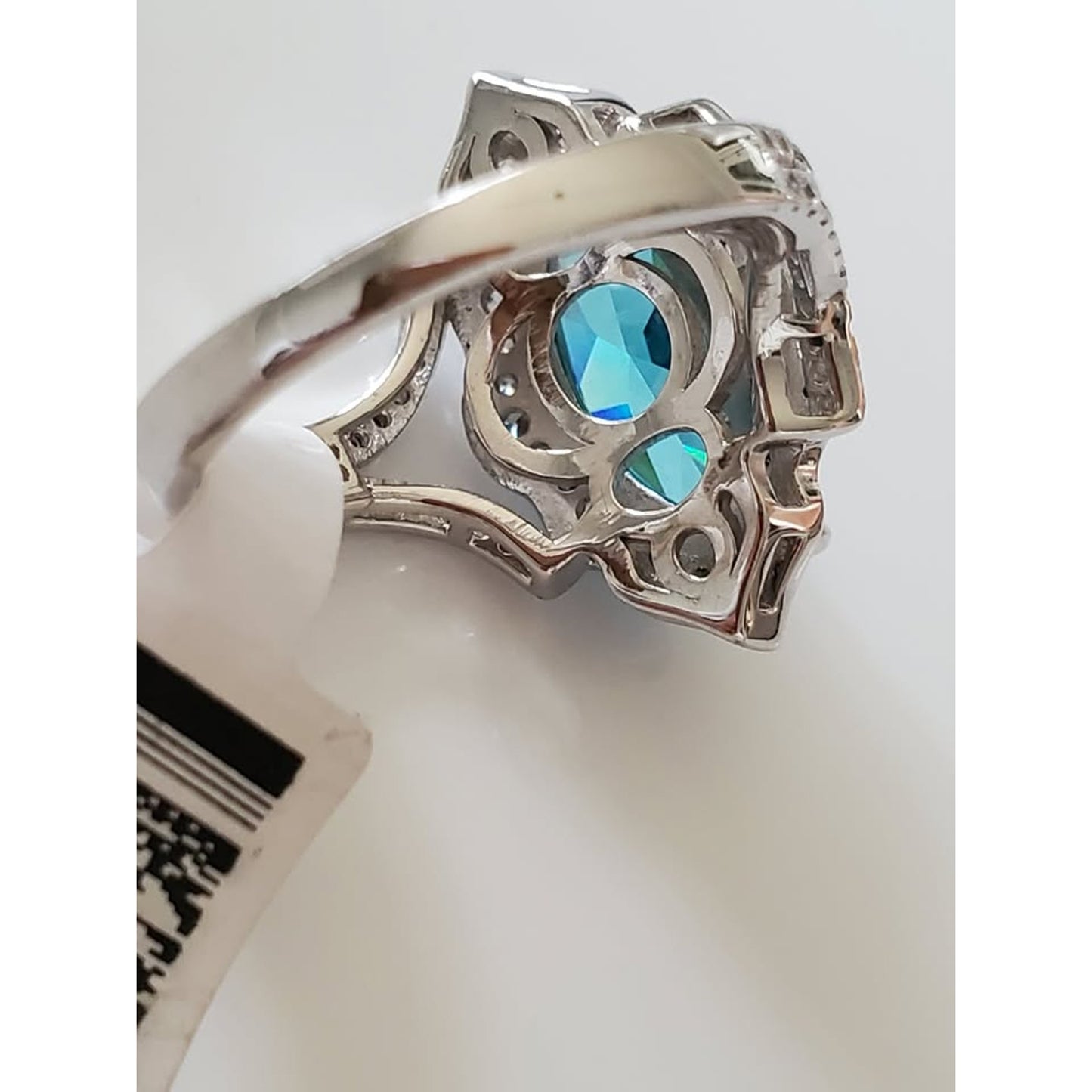 Blue Marquise Stone Sterling Silver Ring