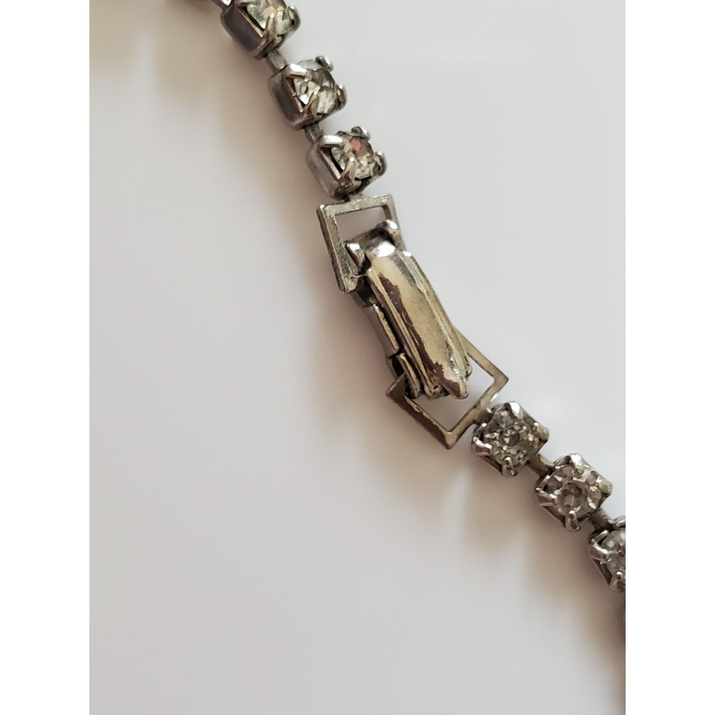 Vintage Mid-Century Rhinestone Bow with Tassel Necklace