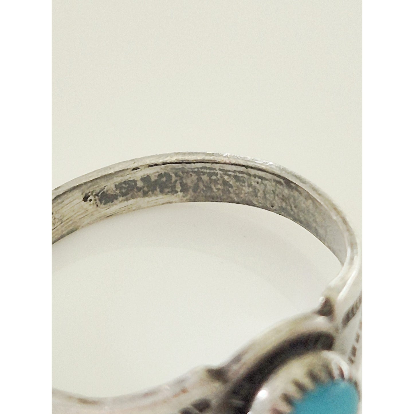 Vintage Bell Trading Post Native American MCM Turquoise Ring Band