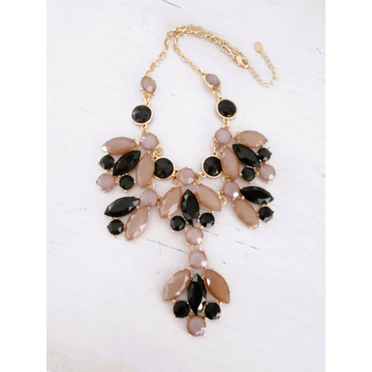 Vintage Black and Gray Cara NY Statement Necklace