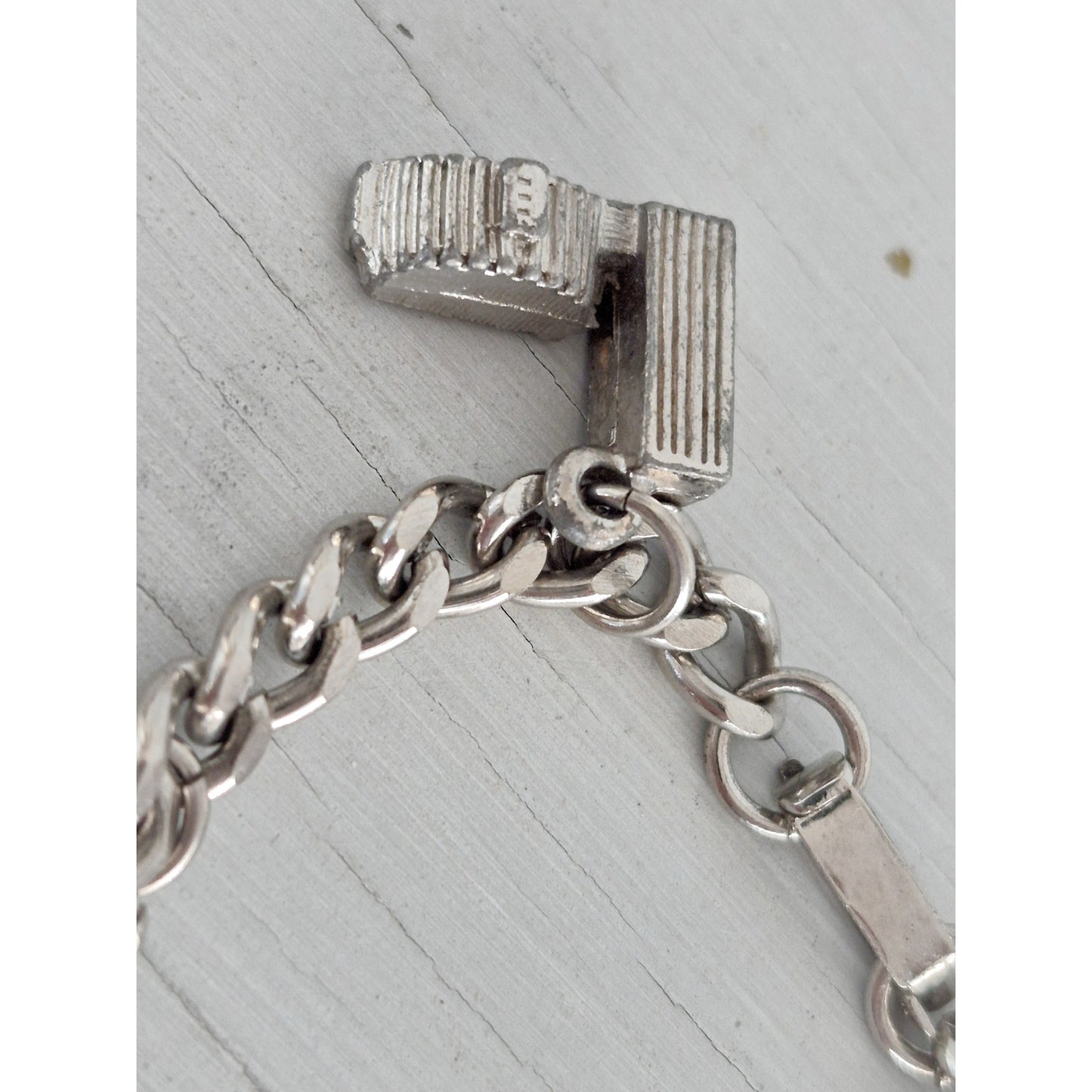 Vintage Lot of 2 Silver-tone Charm Bracelets