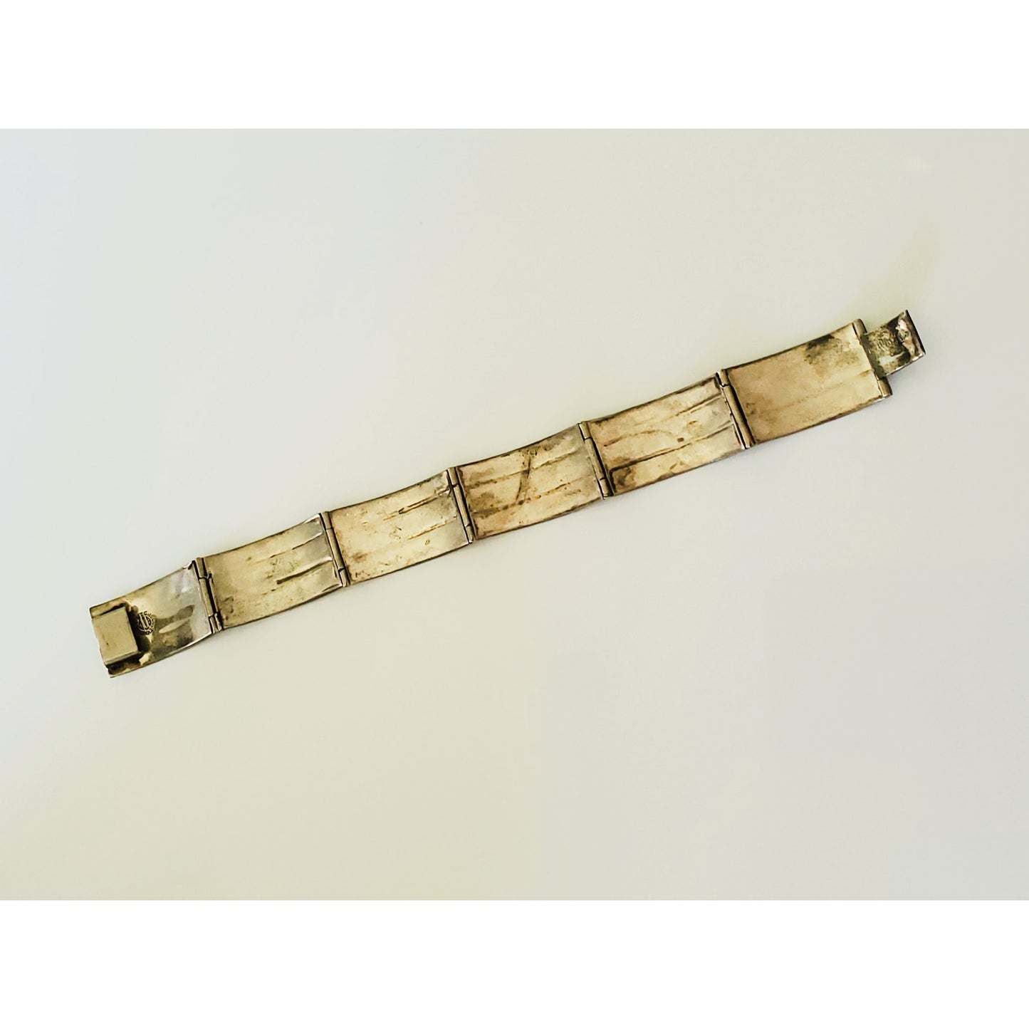 Vintage Silver and Turquoise Panel Bracelet