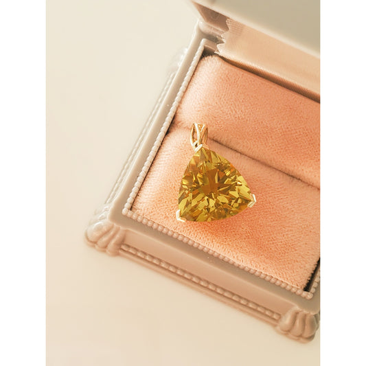 Vintage 14K Gold Yellow Triangle Pendant