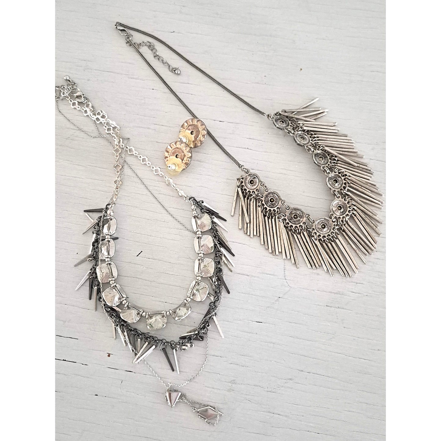 Modern Silvertone and Rhinestone Jewelry Lot