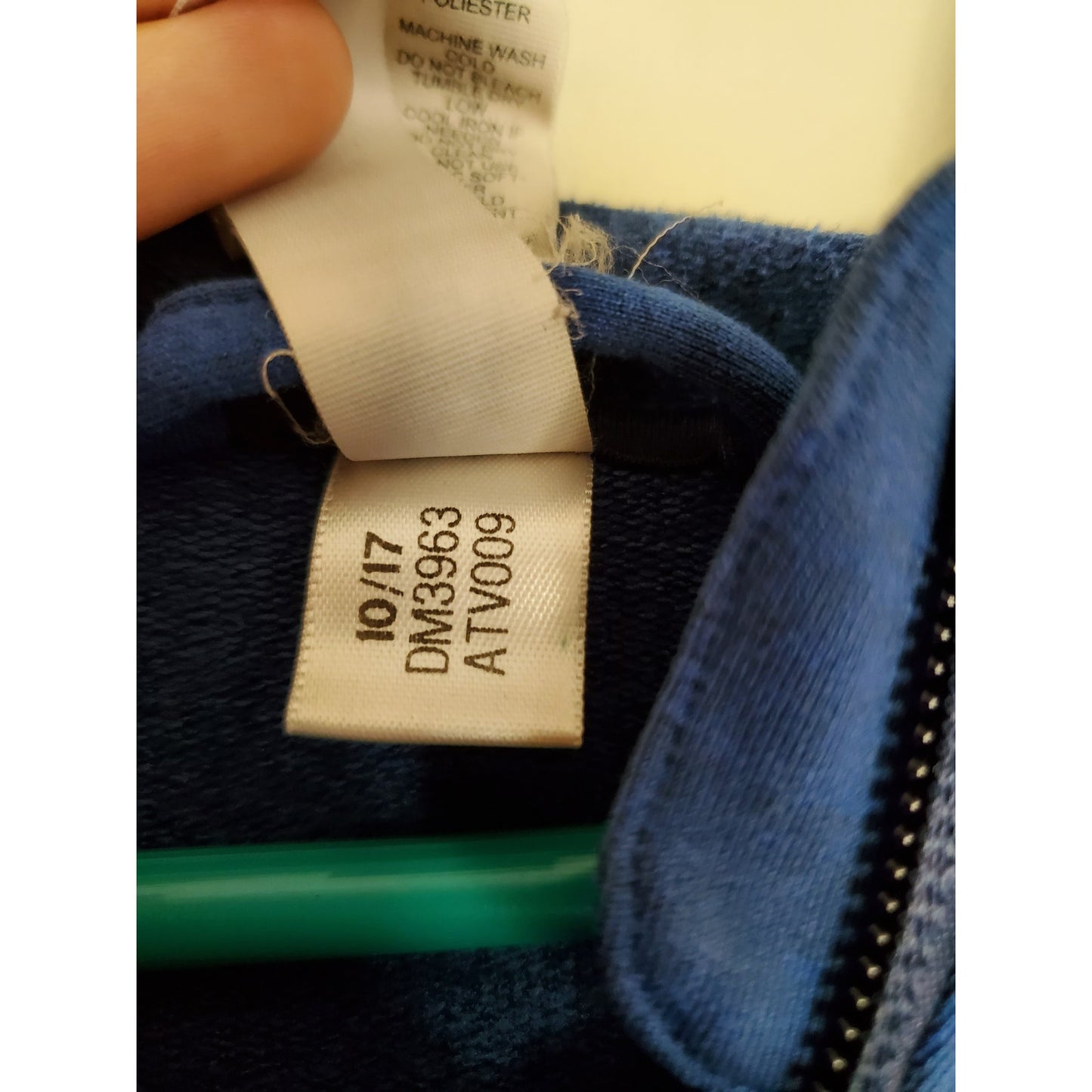 Blue Adidas Zip Up Hoodie