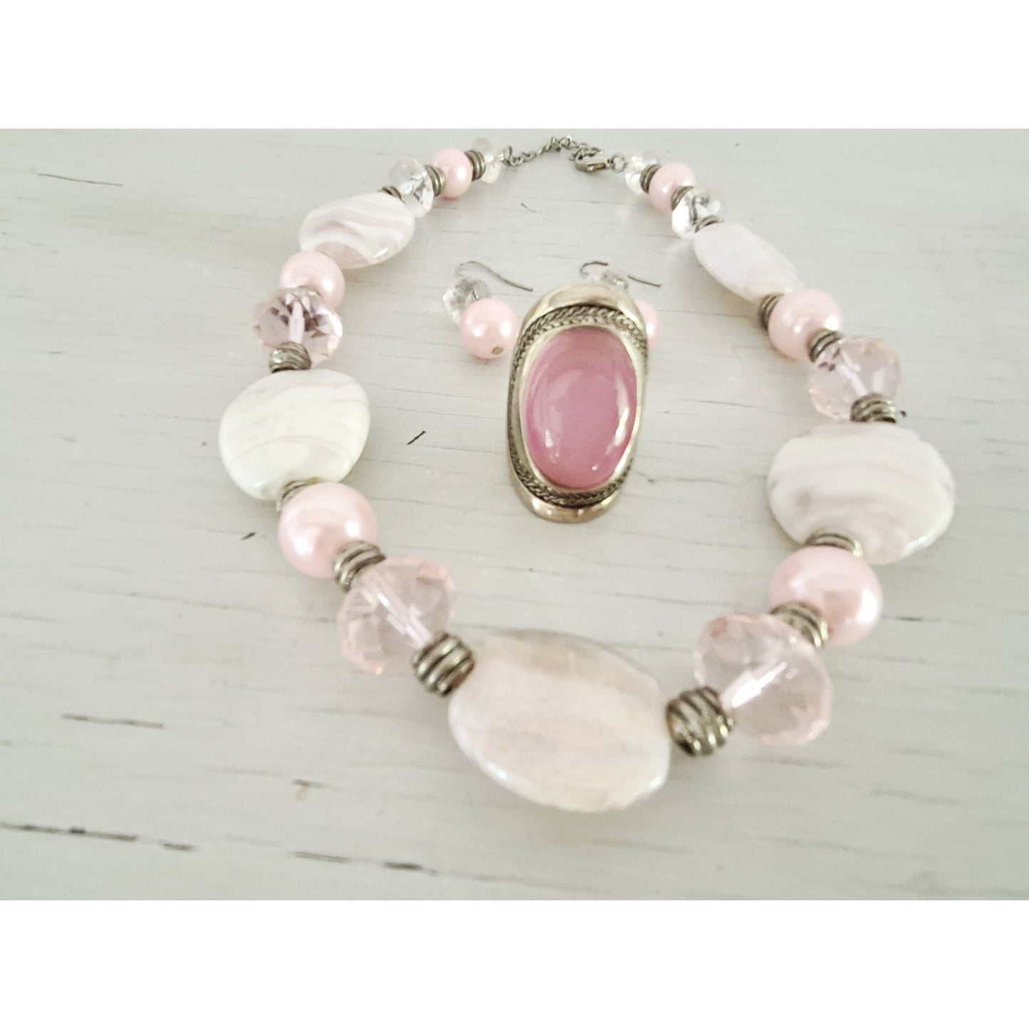 Vintage Pink Jewelry Set