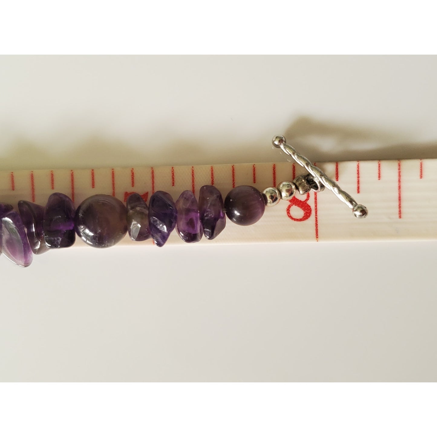 Vintage Natural Amethyst Sterling Silver Necklace and Bracelet Set
