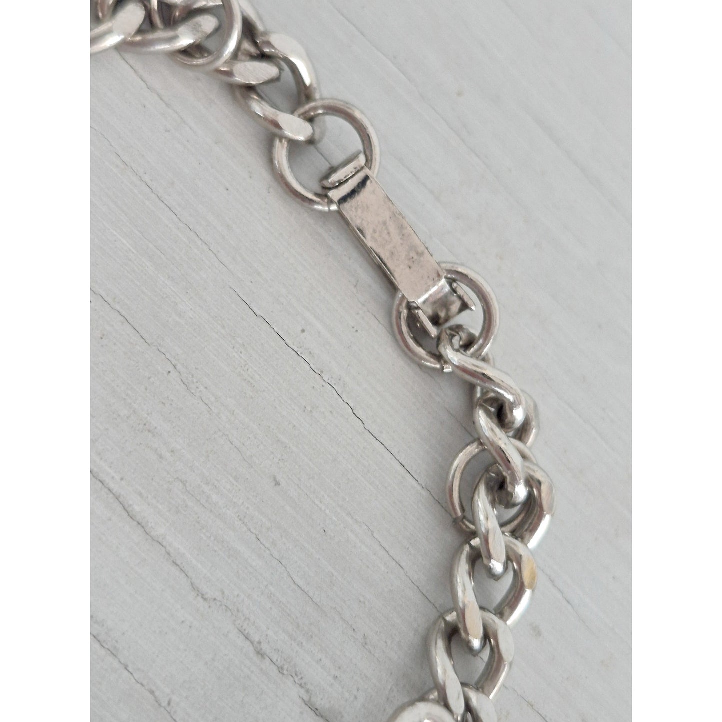 Vintage Lot of 2 Silver-tone Charm Bracelets