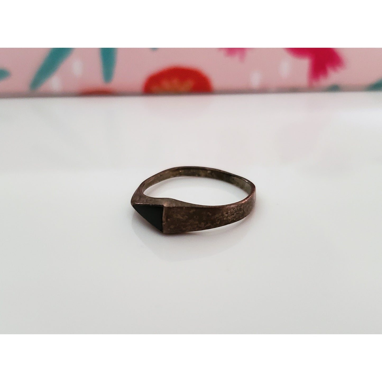 Vintage Silver Roman Finger Ring