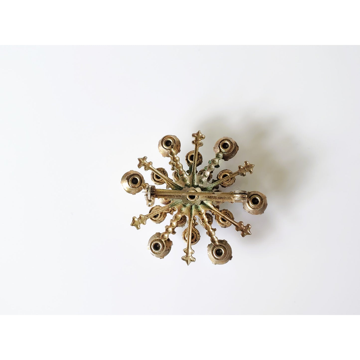 Vintage AB Iridescent Rhinestone Brooch