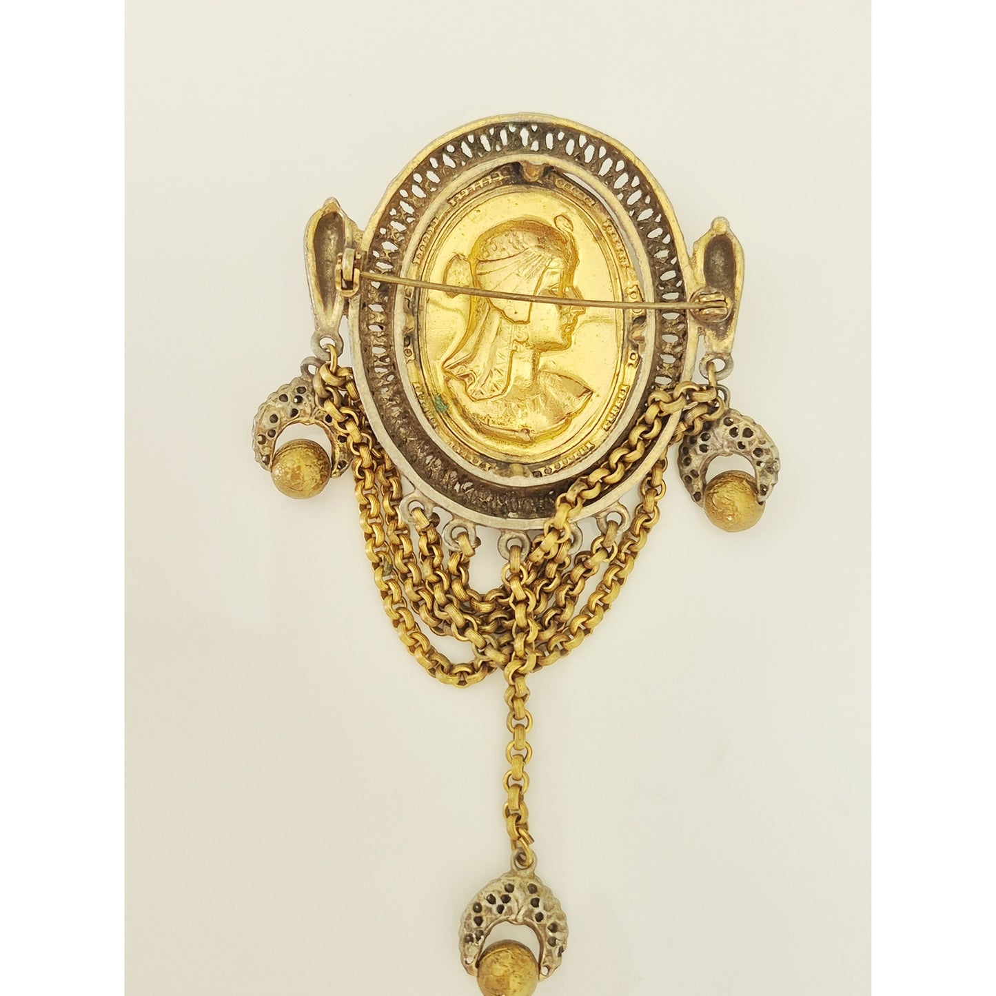 Vintage Gold-tone Chatelaine Brooch