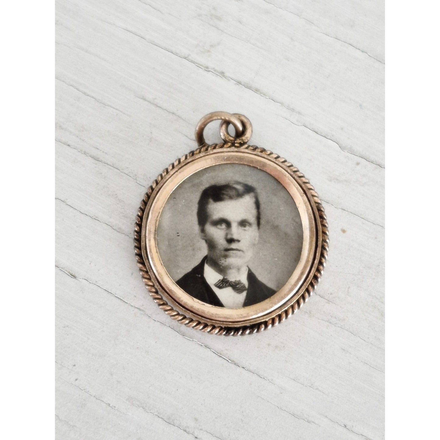 Antique Circa 19th/20th Century Gold-fill Double Side Photo Pendant