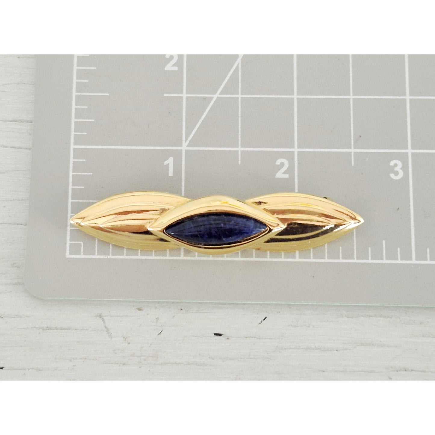 Vintage 1996 Gloria Johnson Black and Gold-tone Brooch