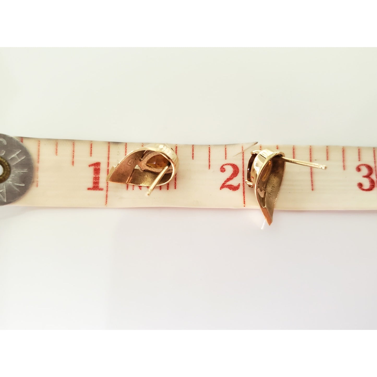 Vintage 14K Gold Citrine Earrings