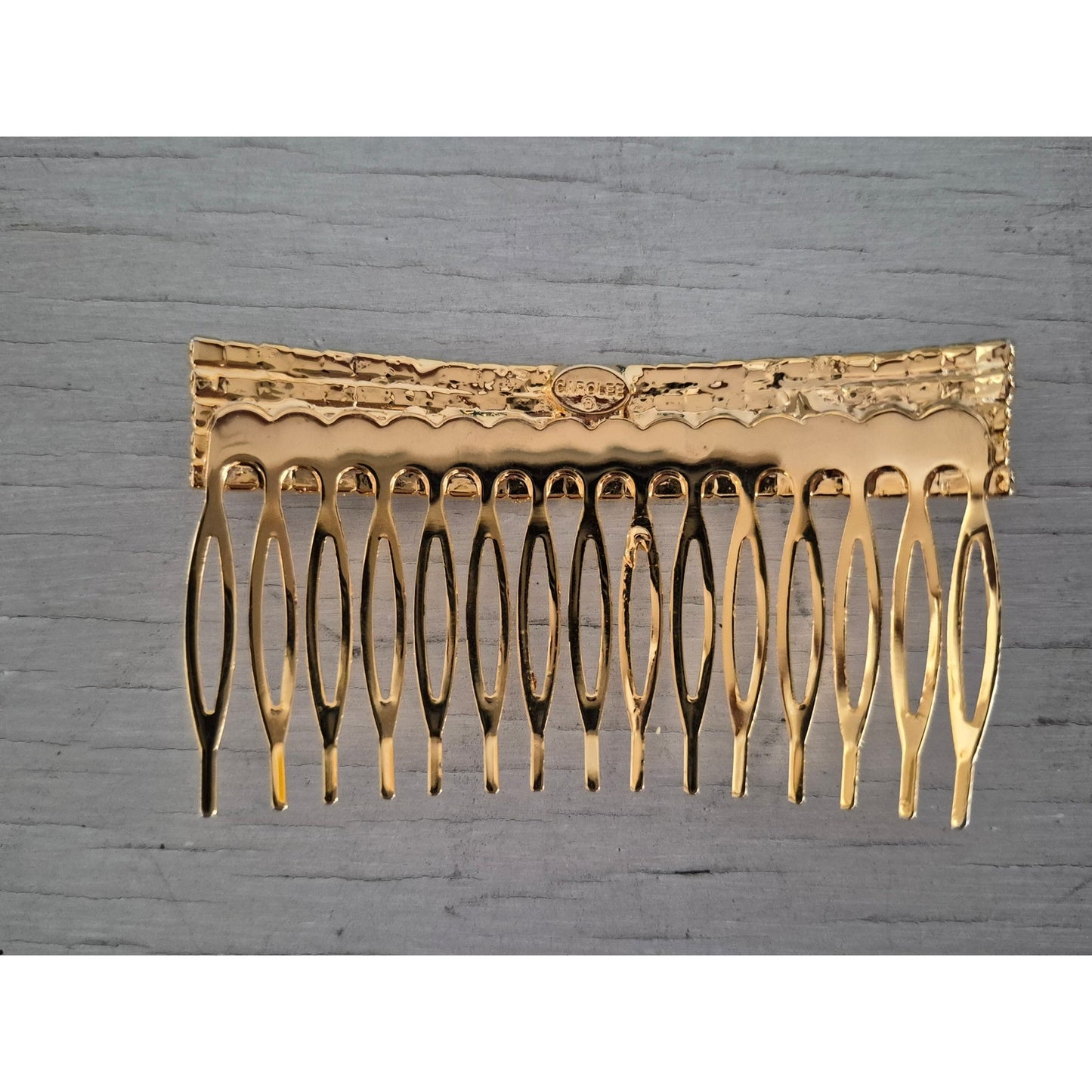 Vintage Carolee Designer Amber Rhinestone Hair Barrette