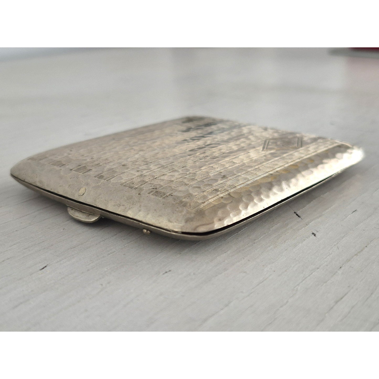 Vintage Art Deco Solid Nickel Cigarette Case