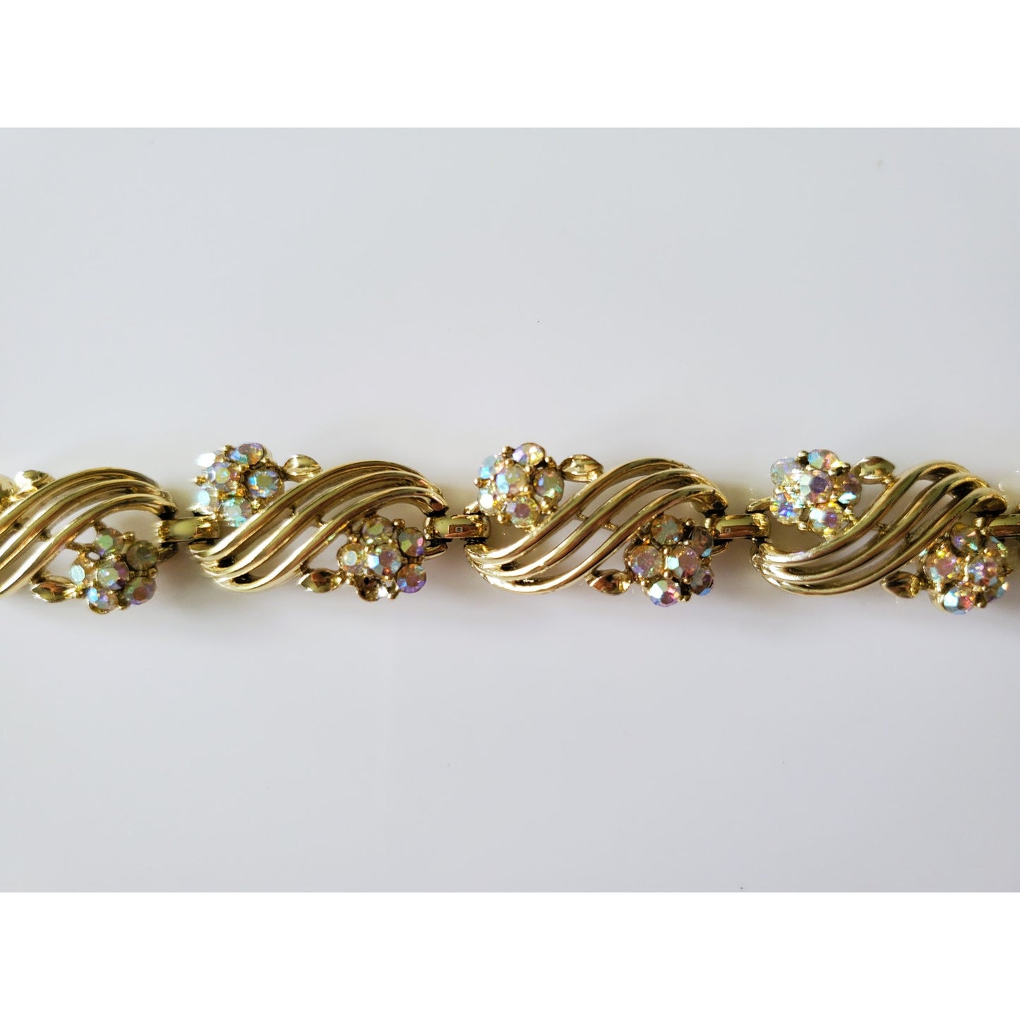 Vintage Gold Tone AB Lisner Bracelet