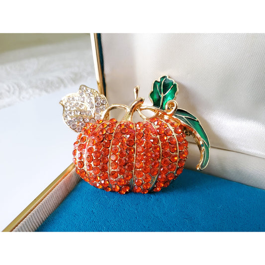 Vintage Napier Rhinestone Autumn Brooch