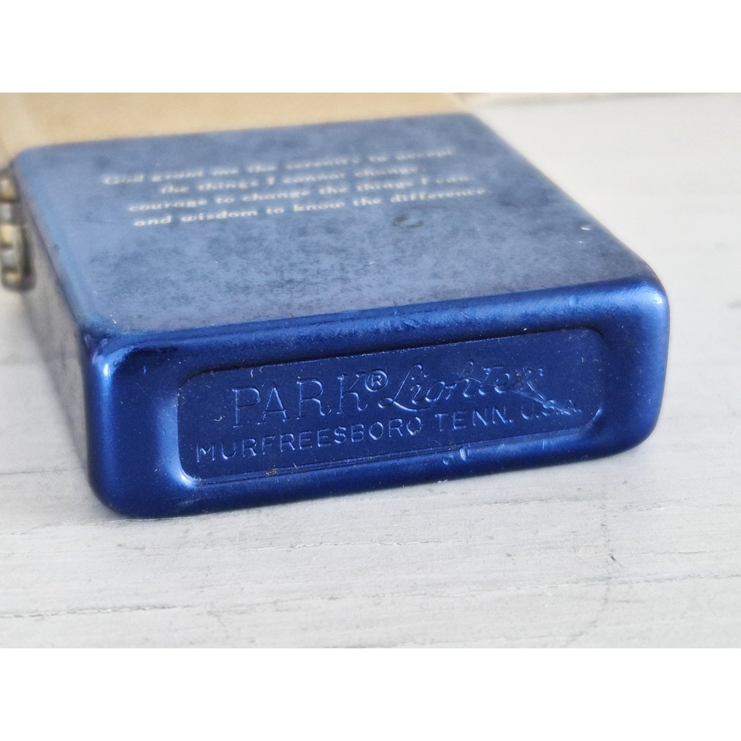Vintage Blue and Gold Park Cigarette Lighter