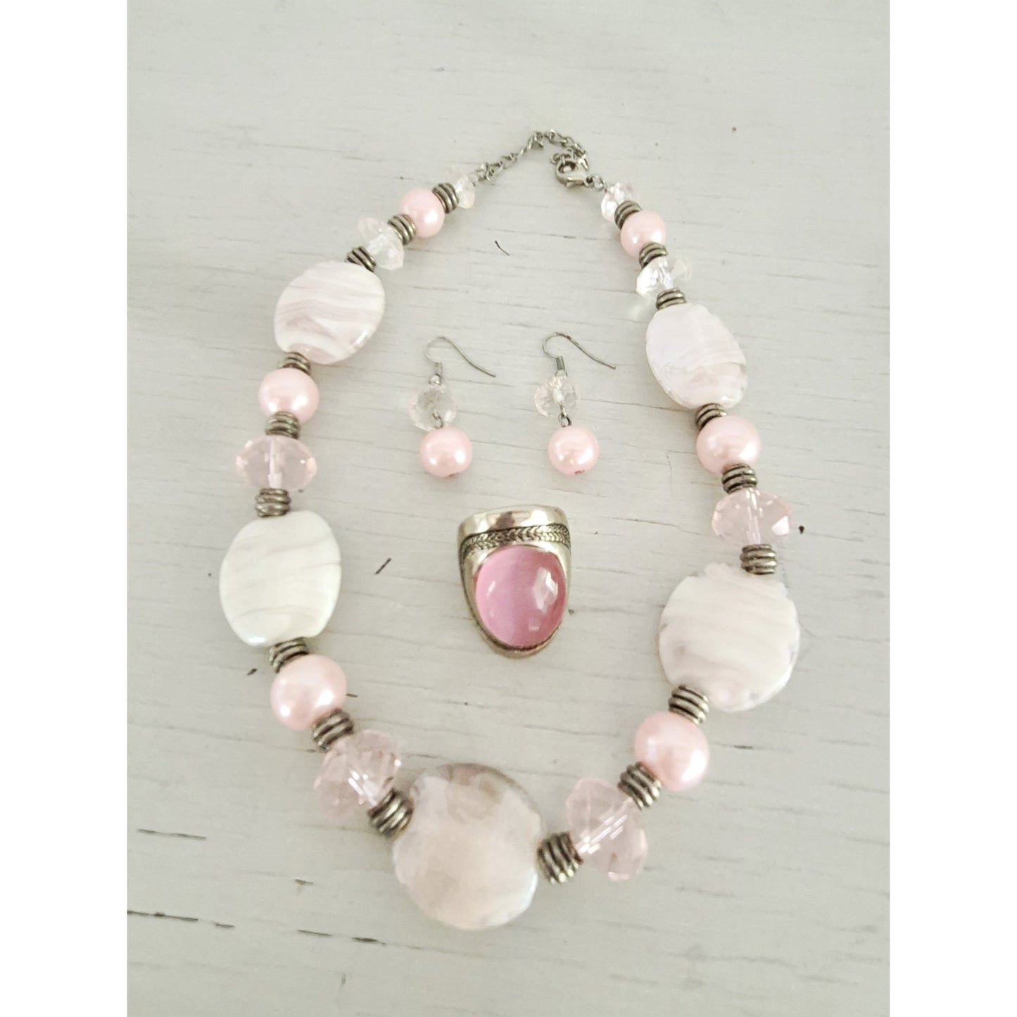 Vintage Pink Jewelry Set
