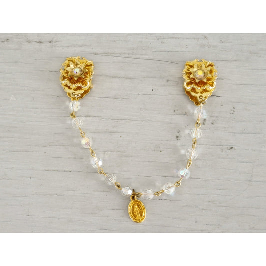 Vintage Sweater Miraculous Medal Charm Clip