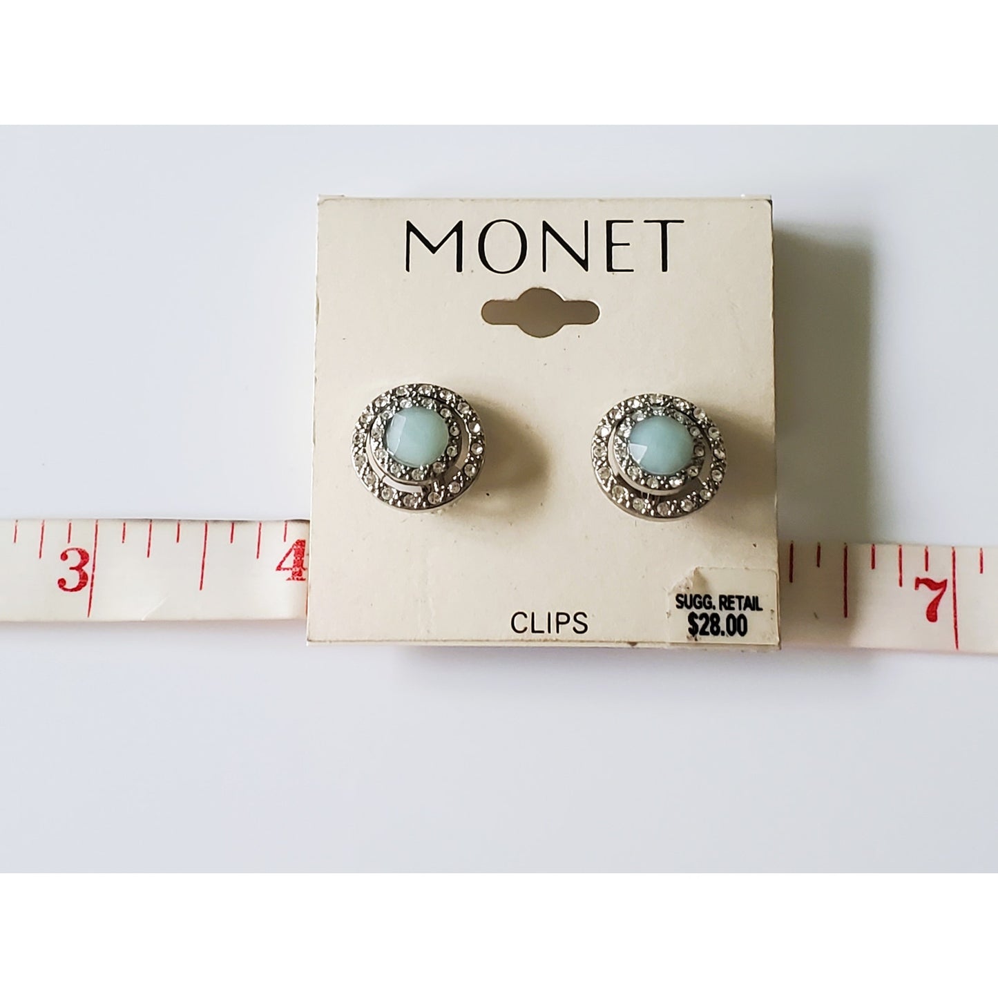 Vintage Rhinestone Monet Stud Earrings