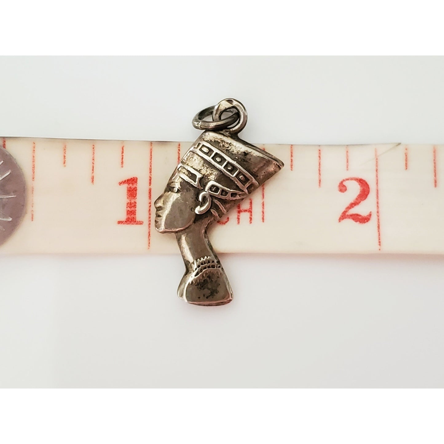 Vintage Queen Nefertiti Sterling Silver Charm Pendant