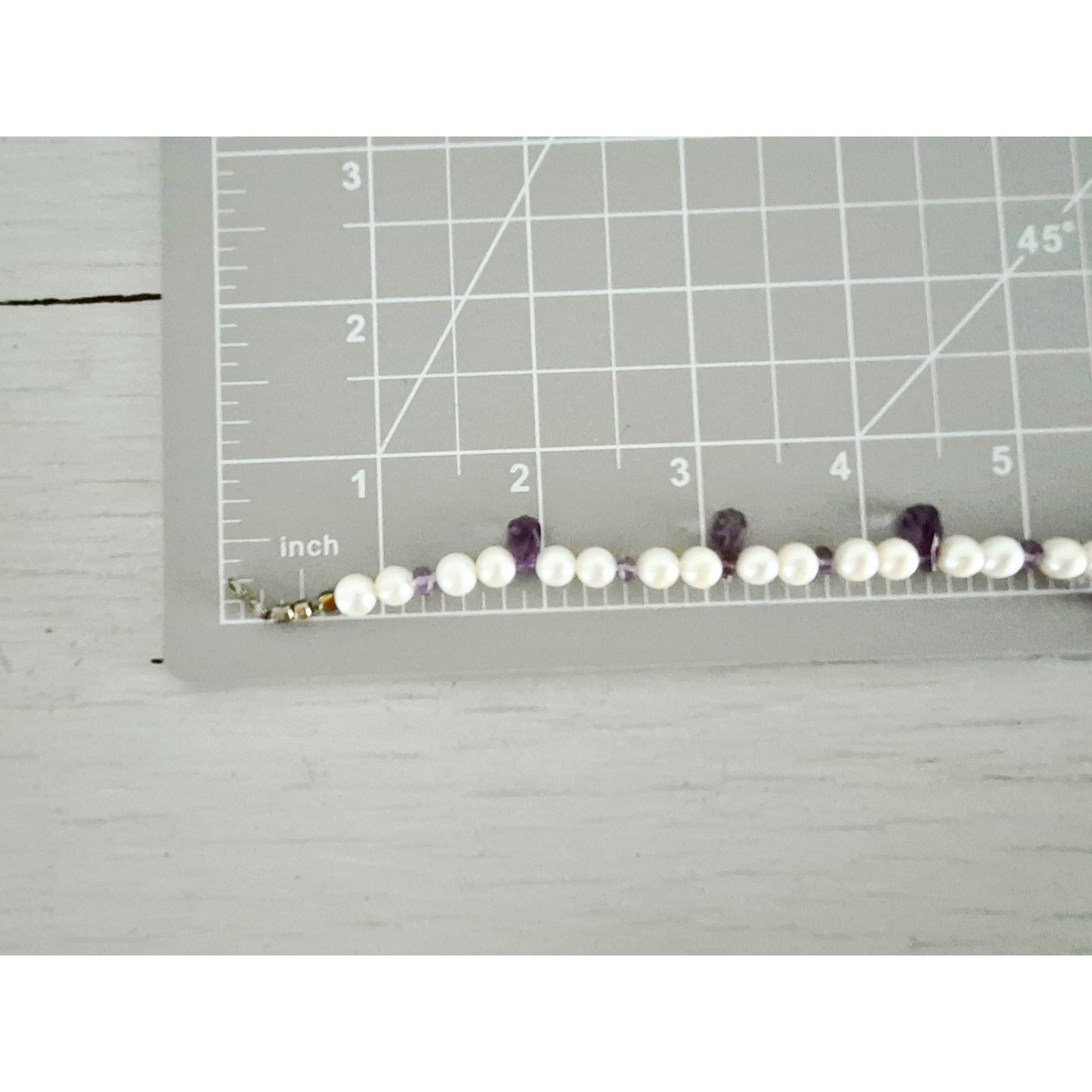 Vintage Hand-crafted Cultured Pearl and Amethyst Briolette Bead Necklace