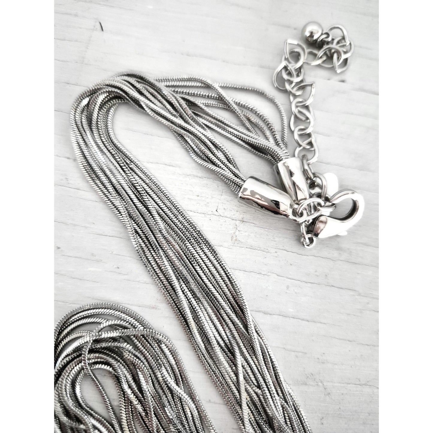 Vintage Lot of 2 Silver-tone Chico Necklaces
