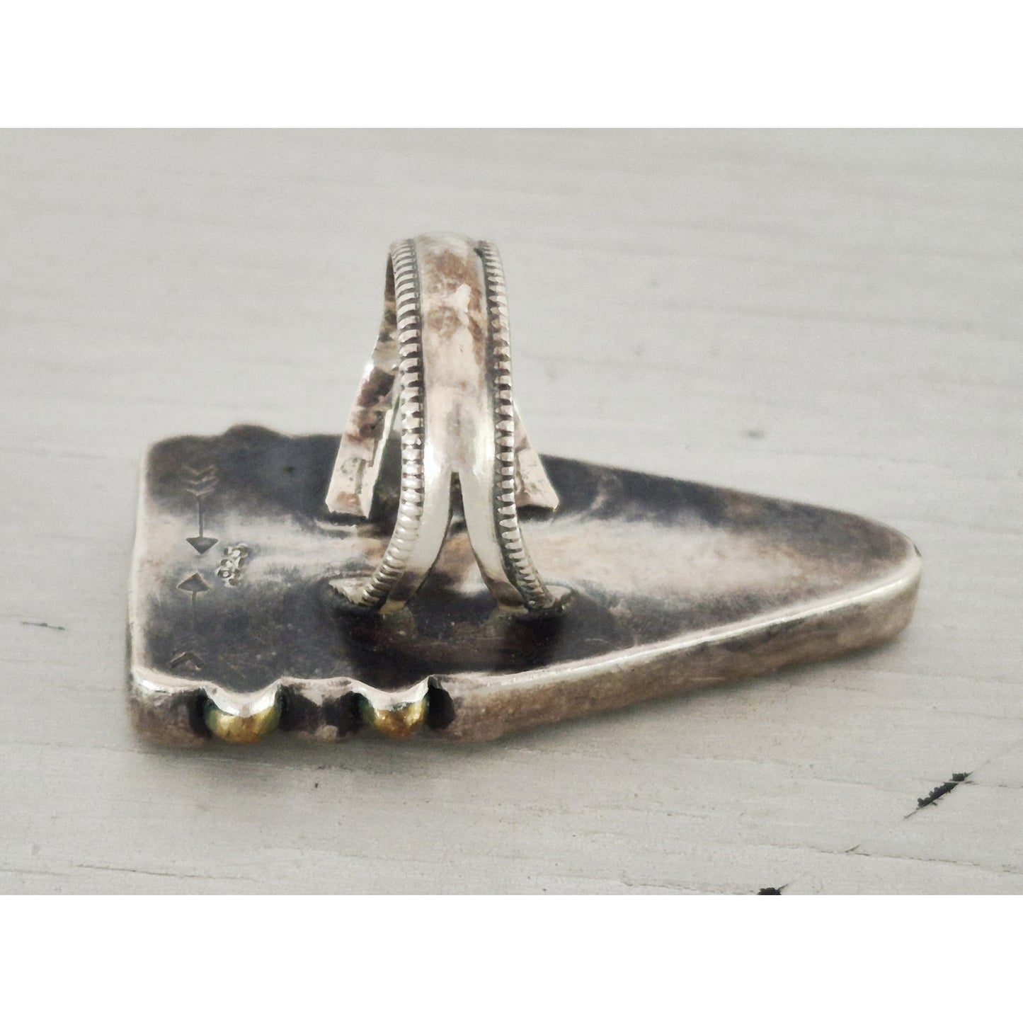 Vintage Sunbell Designer Southwestern Arrow Sterling Silver Ring