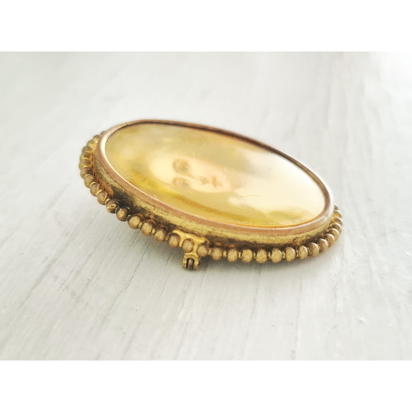 Vintage Antique C-Clasp Victorian Georgian Lady Brooch