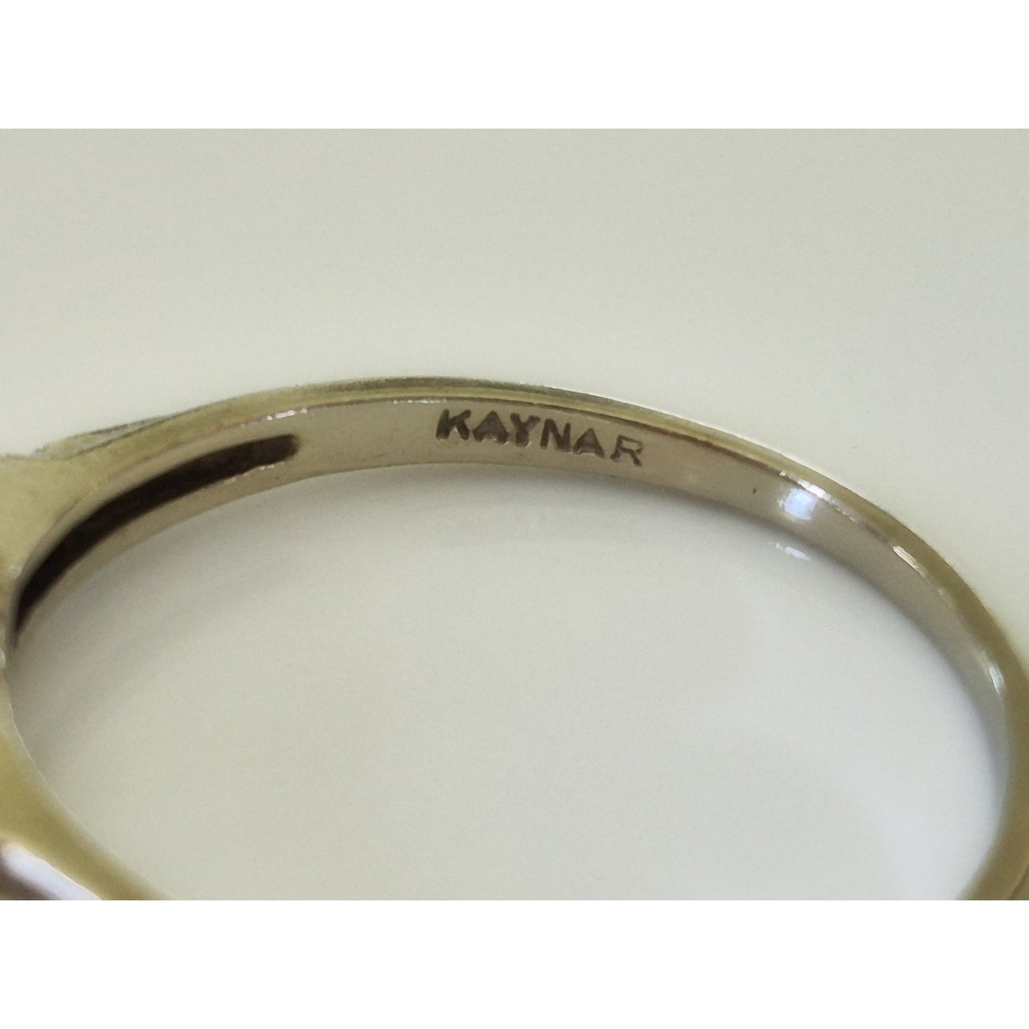 Vintage 14KT White Gold Kaynar Designer Ring Band Project