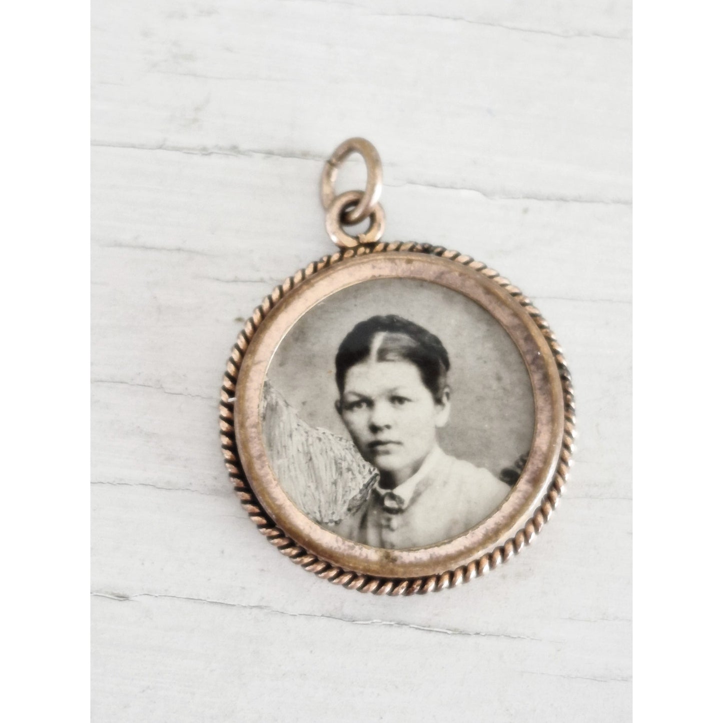 Antique Circa 19th/20th Century Gold-fill Double Side Photo Pendant