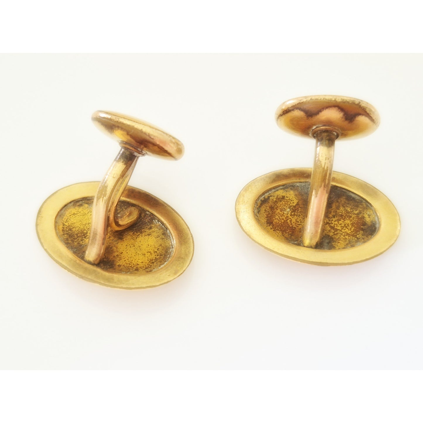 Antique W Letter Monogram Gold-fill Cuff Links