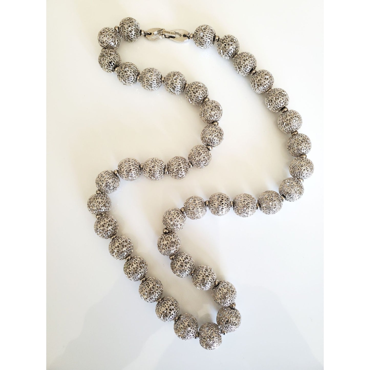 Vintage 1960's Monet Designer Bal D'Or Filigree Bead Necklace