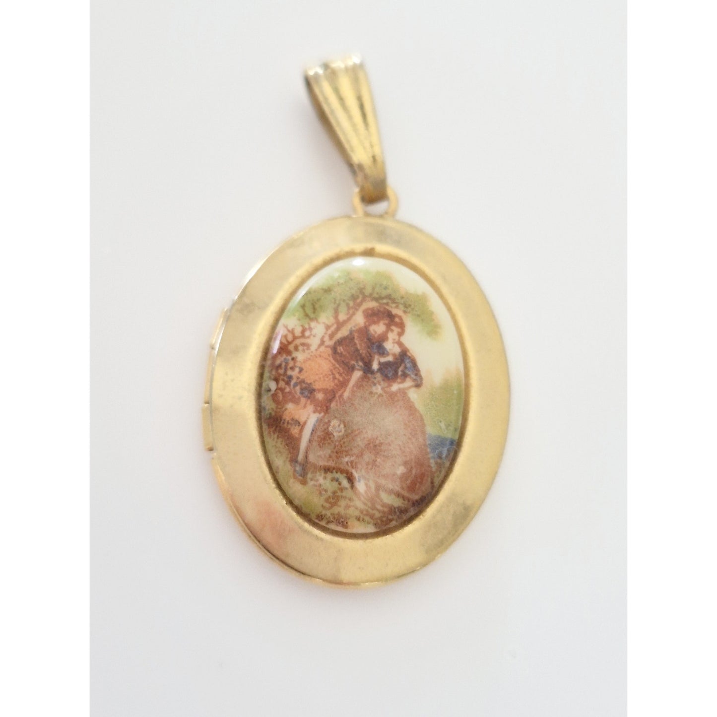 Vintage Porcelain Victorian Locket
