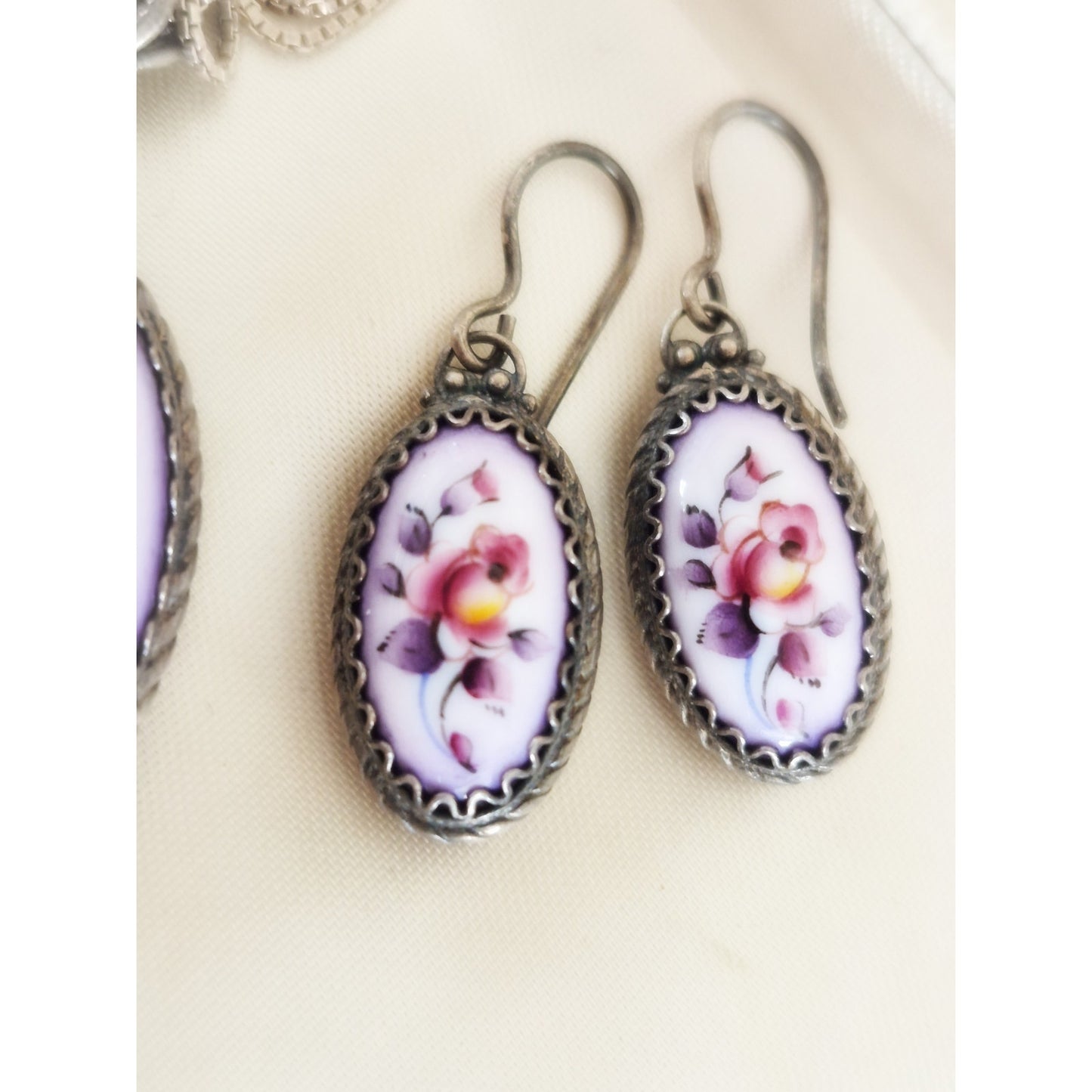 Vintage Rostov Finift Reversible Jewelry Set