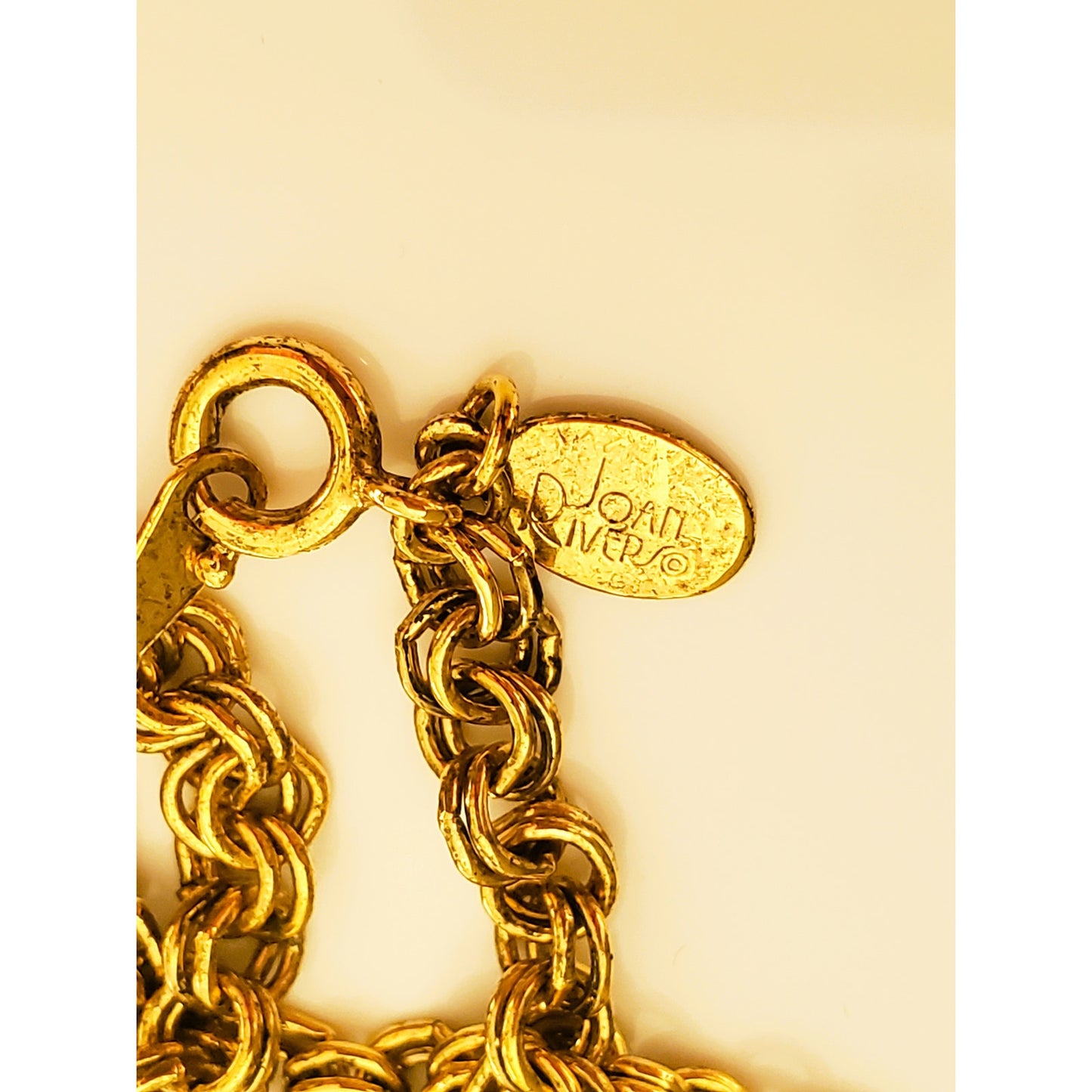 Vintage Joan Rivers Double Heart Pendant Necklace