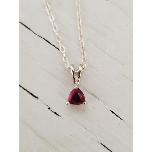 Ruby Sterling Silver Necklace